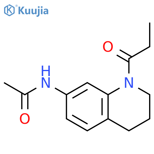 N-(1-propanoyl-1,2,3,4-tetrahydroquinolin-7-yl)acetamide structure