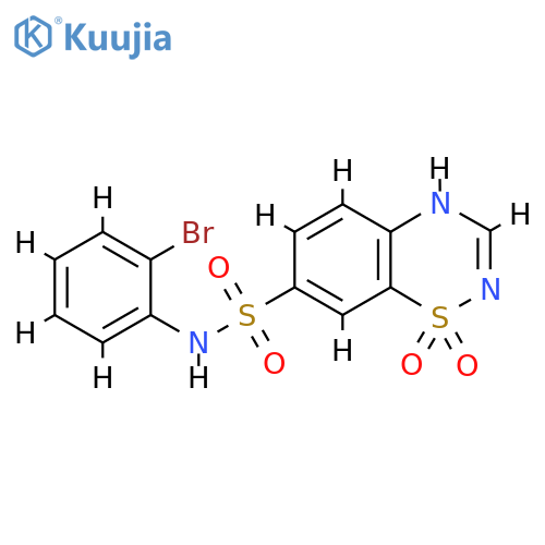 N-(2-bromophenyl)-1,1-dioxo-2H-1lambda6,2,4-benzothiadiazine-7-sulfonamide structure