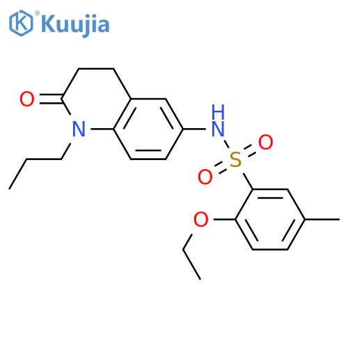 2-ethoxy-5-methyl-N-(2-oxo-1-propyl-1,2,3,4-tetrahydroquinolin-6-yl)benzene-1-sulfonamide structure