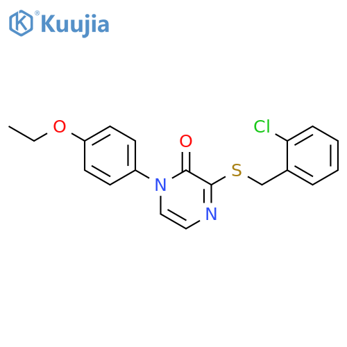3-{(2-chlorophenyl)methylsulfanyl}-1-(4-ethoxyphenyl)-1,2-dihydropyrazin-2-one structure