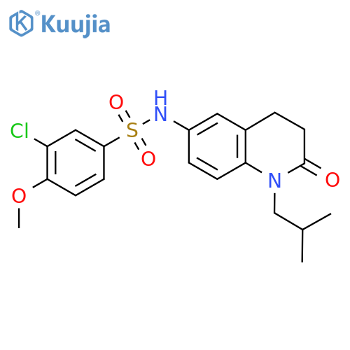 3-chloro-4-methoxy-N-1-(2-methylpropyl)-2-oxo-1,2,3,4-tetrahydroquinolin-6-ylbenzene-1-sulfonamide structure