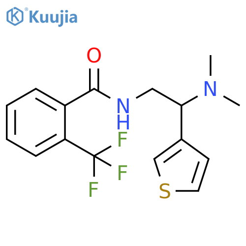 N-2-(dimethylamino)-2-(thiophen-3-yl)ethyl-2-(trifluoromethyl)benzamide structure