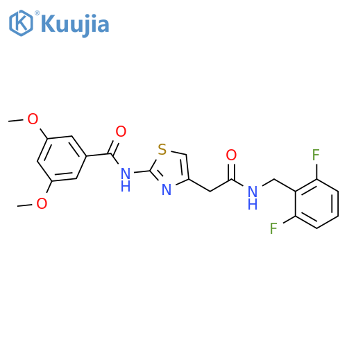 N-4-({(2,6-difluorophenyl)methylcarbamoyl}methyl)-1,3-thiazol-2-yl-3,5-dimethoxybenzamide structure