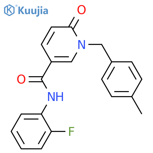 N-(2-fluorophenyl)-1-[(4-methylphenyl)methyl]-6-oxopyridine-3-carboxamide structure