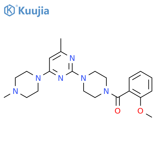 2-4-(2-methoxybenzoyl)piperazin-1-yl-4-methyl-6-(4-methylpiperazin-1-yl)pyrimidine structure