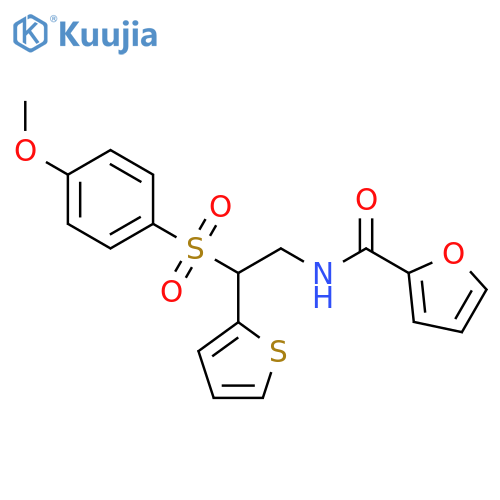 N-2-(4-methoxybenzenesulfonyl)-2-(thiophen-2-yl)ethylfuran-2-carboxamide structure