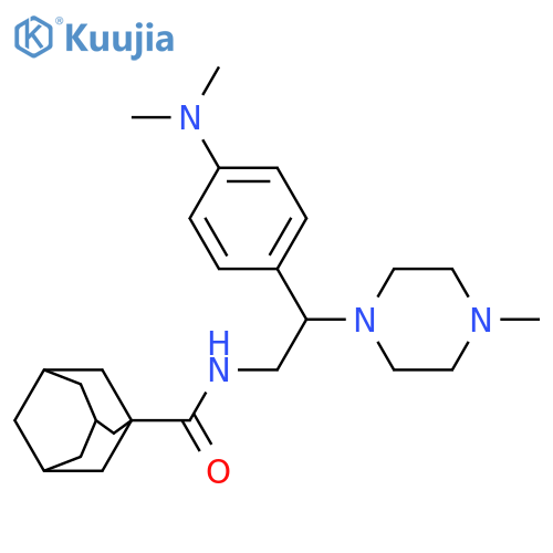 N-{2-4-(dimethylamino)phenyl-2-(4-methylpiperazin-1-yl)ethyl}adamantane-1-carboxamide structure