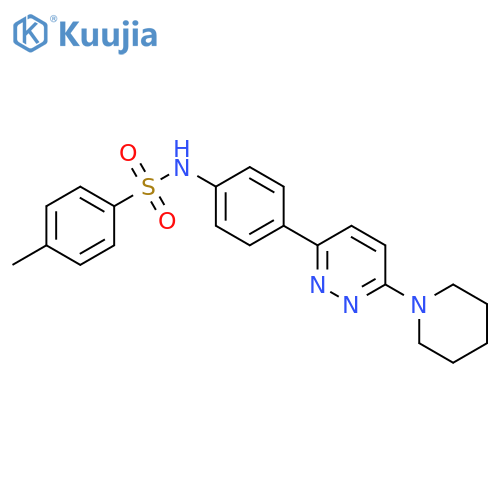 4-methyl-N-{4-6-(piperidin-1-yl)pyridazin-3-ylphenyl}benzene-1-sulfonamide structure