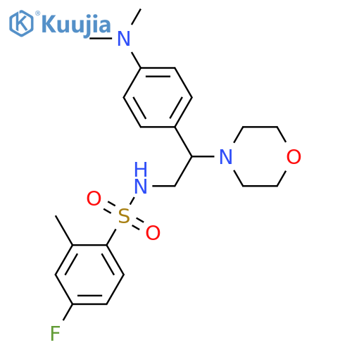 N-{2-4-(dimethylamino)phenyl-2-(morpholin-4-yl)ethyl}-4-fluoro-2-methylbenzene-1-sulfonamide structure
