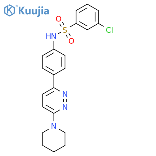 3-chloro-N-{4-6-(piperidin-1-yl)pyridazin-3-ylphenyl}benzene-1-sulfonamide structure