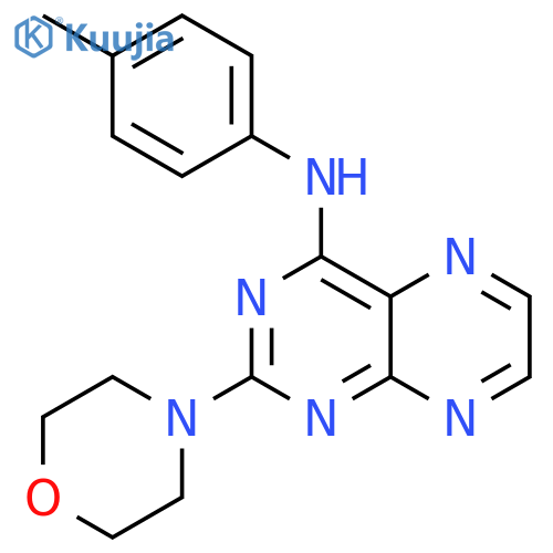 N-(4-methylphenyl)-2-(morpholin-4-yl)pteridin-4-amine structure