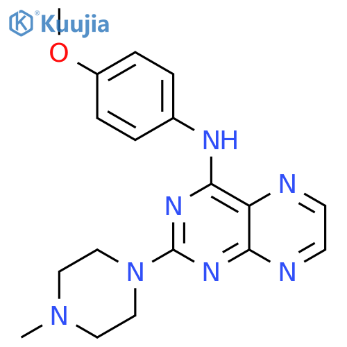 N-(4-methoxyphenyl)-2-(4-methylpiperazin-1-yl)pteridin-4-amine structure