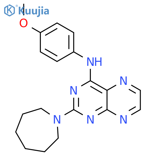 2-(azepan-1-yl)-N-(4-methoxyphenyl)pteridin-4-amine structure