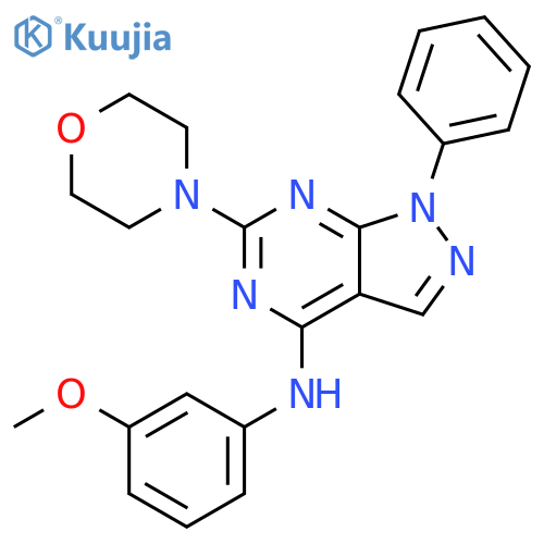 N-(3-methoxyphenyl)-6-(morpholin-4-yl)-1-phenyl-1H-pyrazolo3,4-dpyrimidin-4-amine structure