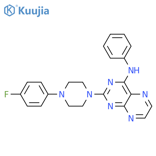 2-4-(4-fluorophenyl)piperazin-1-yl-N-phenylpteridin-4-amine structure