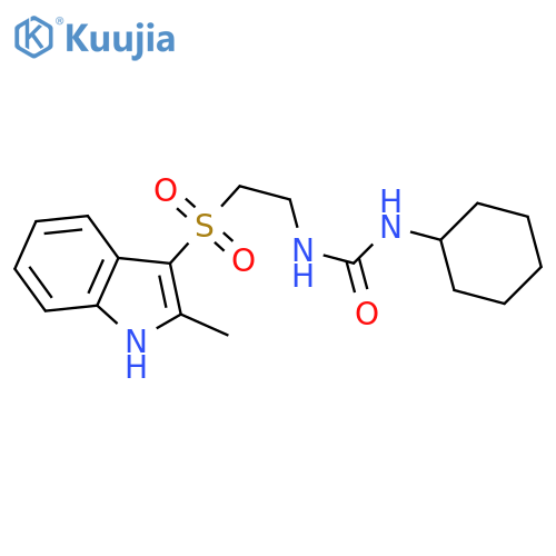 1-cyclohexyl-3-{2-(2-methyl-1H-indol-3-yl)sulfonylethyl}urea structure