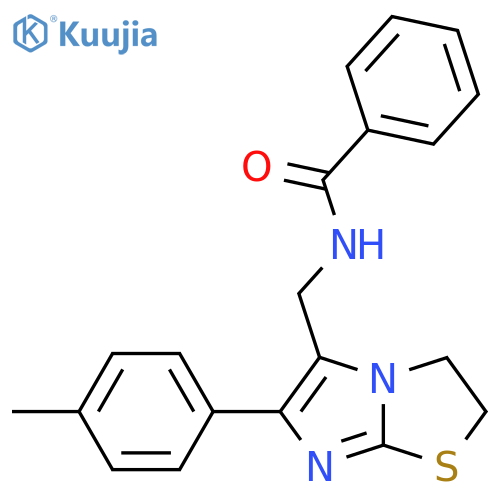 N-{6-(4-methylphenyl)-2H,3H-imidazo2,1-b1,3thiazol-5-ylmethyl}benzamide structure