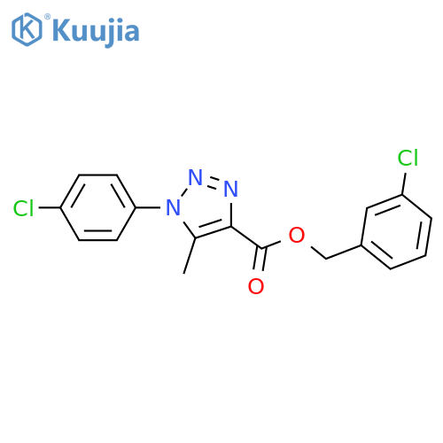 (3-chlorophenyl)methyl 1-(4-chlorophenyl)-5-methyl-1H-1,2,3-triazole-4-carboxylate structure
