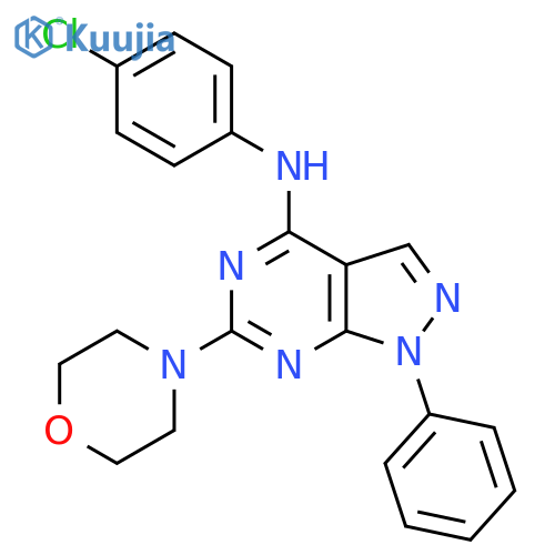 N-(4-chlorophenyl)-6-(morpholin-4-yl)-1-phenyl-1H-pyrazolo3,4-dpyrimidin-4-amine structure
