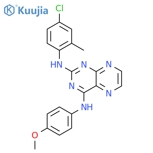 N2-(4-chloro-2-methylphenyl)-N4-(4-methoxyphenyl)pteridine-2,4-diamine structure