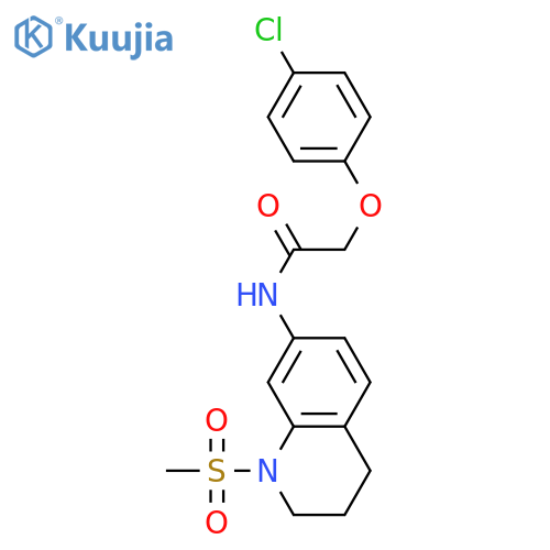 2-(4-chlorophenoxy)-N-(1-methanesulfonyl-1,2,3,4-tetrahydroquinolin-7-yl)acetamide structure