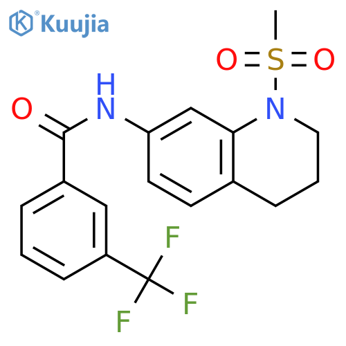 N-(1-methanesulfonyl-1,2,3,4-tetrahydroquinolin-7-yl)-3-(trifluoromethyl)benzamide structure