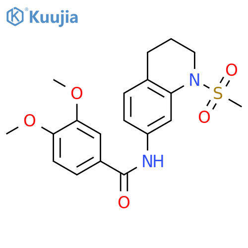 N-(1-methanesulfonyl-1,2,3,4-tetrahydroquinolin-7-yl)-3,4-dimethoxybenzamide structure
