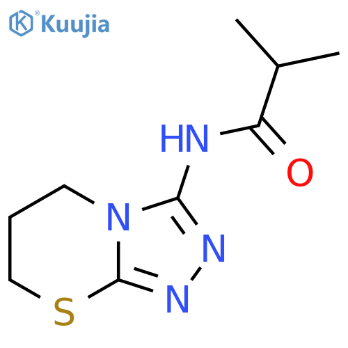 2-methyl-N-{5H,6H,7H-1,2,4triazolo3,4-b1,3thiazin-3-yl}propanamide structure