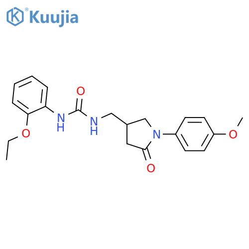 1-(2-ethoxyphenyl)-3-{1-(4-methoxyphenyl)-5-oxopyrrolidin-3-ylmethyl}urea structure