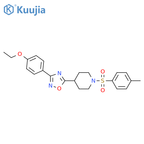 4-3-(4-ethoxyphenyl)-1,2,4-oxadiazol-5-yl-1-(4-methylbenzenesulfonyl)piperidine structure