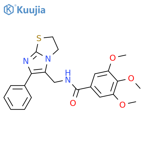 3,4,5-trimethoxy-N-({6-phenyl-2H,3H-imidazo2,1-b1,3thiazol-5-yl}methyl)benzamide structure