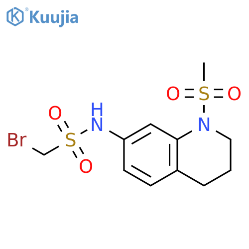 1-bromo-N-(1-methanesulfonyl-1,2,3,4-tetrahydroquinolin-7-yl)methanesulfonamide structure