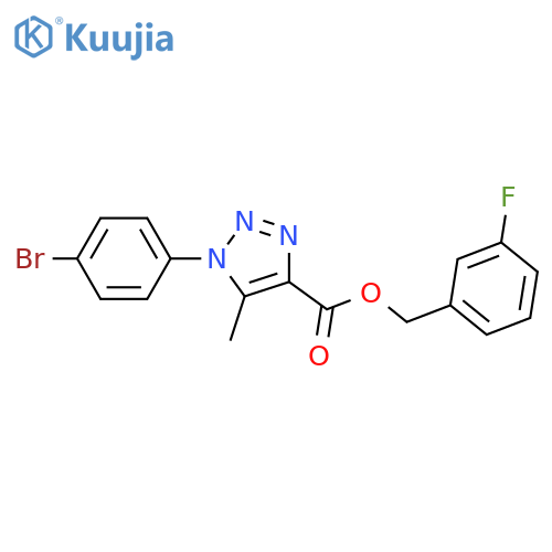(3-fluorophenyl)methyl 1-(4-bromophenyl)-5-methyl-1H-1,2,3-triazole-4-carboxylate structure