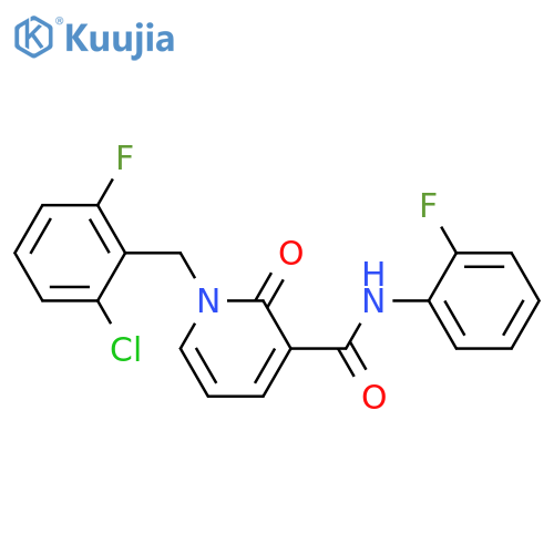 1-(2-chloro-6-fluorophenyl)methyl-N-(2-fluorophenyl)-2-oxo-1,2-dihydropyridine-3-carboxamide structure