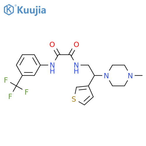 N-2-(4-methylpiperazin-1-yl)-2-(thiophen-3-yl)ethyl-N'-3-(trifluoromethyl)phenylethanediamide structure