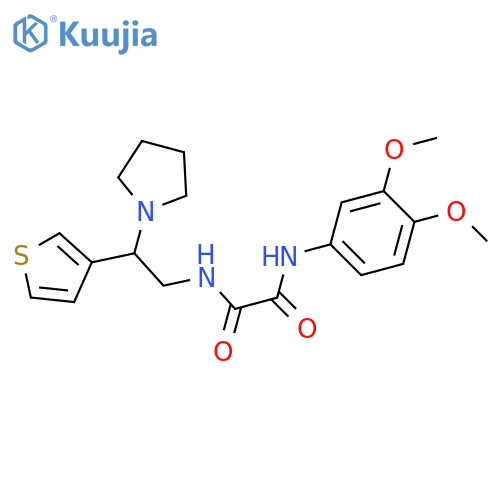 N'-(3,4-dimethoxyphenyl)-N-2-(pyrrolidin-1-yl)-2-(thiophen-3-yl)ethylethanediamide structure