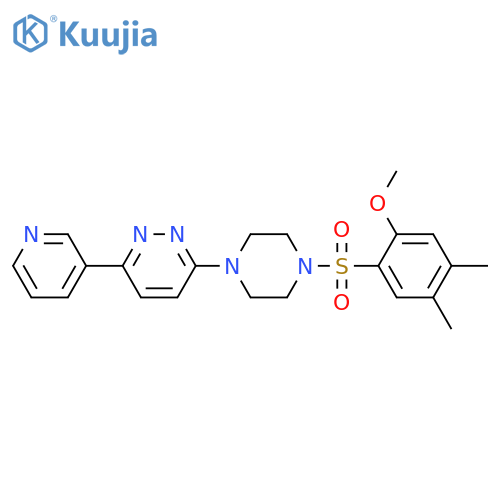 3-4-(2-methoxy-4,5-dimethylbenzenesulfonyl)piperazin-1-yl-6-(pyridin-3-yl)pyridazine structure