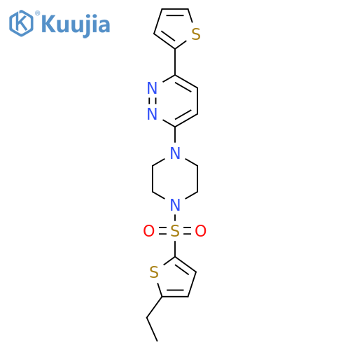 3-{4-(5-ethylthiophen-2-yl)sulfonylpiperazin-1-yl}-6-(thiophen-2-yl)pyridazine structure