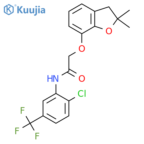 N-2-chloro-5-(trifluoromethyl)phenyl-2-(2,2-dimethyl-2,3-dihydro-1-benzofuran-7-yl)oxyacetamide structure
