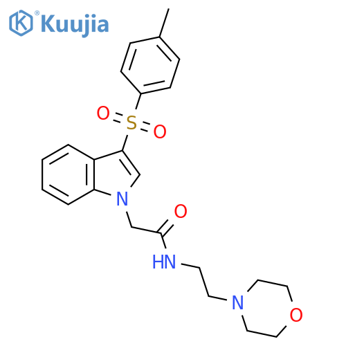 2-3-(4-methylbenzenesulfonyl)-1H-indol-1-yl-N-2-(morpholin-4-yl)ethylacetamide structure