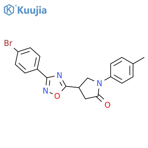 4-3-(4-bromophenyl)-1,2,4-oxadiazol-5-yl-1-(4-methylphenyl)pyrrolidin-2-one structure