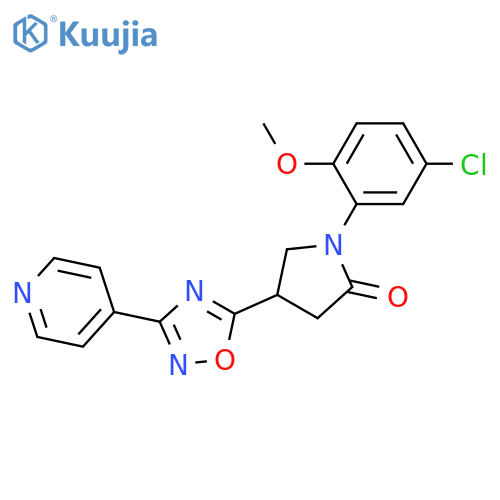 1-(5-chloro-2-methoxyphenyl)-4-3-(pyridin-4-yl)-1,2,4-oxadiazol-5-ylpyrrolidin-2-one structure