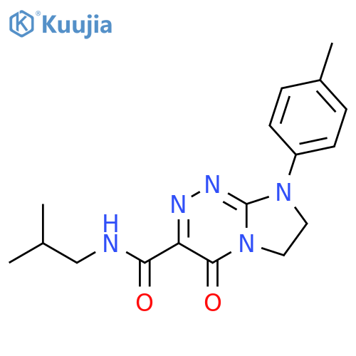 8-(4-methylphenyl)-N-(2-methylpropyl)-4-oxo-4H,6H,7H,8H-imidazo2,1-c1,2,4triazine-3-carboxamide structure