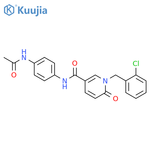 1-(2-chlorophenyl)methyl-N-(4-acetamidophenyl)-6-oxo-1,6-dihydropyridine-3-carboxamide structure