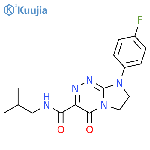 8-(4-fluorophenyl)-N-(2-methylpropyl)-4-oxo-4H,6H,7H,8H-imidazo2,1-c1,2,4triazine-3-carboxamide structure