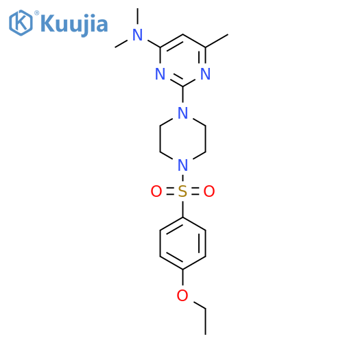 2-4-(4-ethoxybenzenesulfonyl)piperazin-1-yl-N,N,6-trimethylpyrimidin-4-amine structure