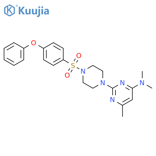 N,N,6-trimethyl-2-4-(4-phenoxybenzenesulfonyl)piperazin-1-ylpyrimidin-4-amine structure