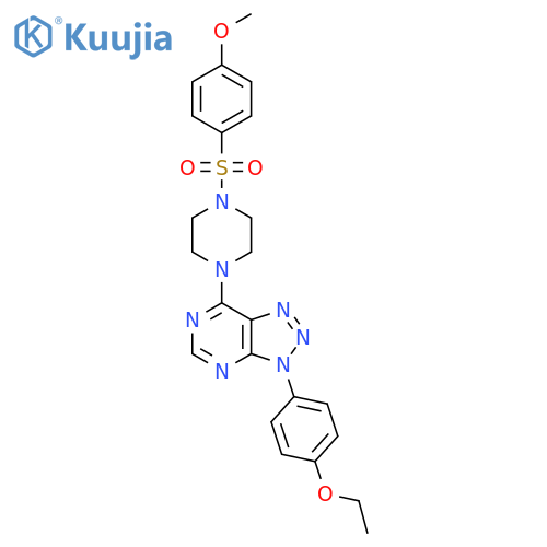 1-3-(4-ethoxyphenyl)-3H-1,2,3triazolo4,5-dpyrimidin-7-yl-4-(4-methoxybenzenesulfonyl)piperazine structure