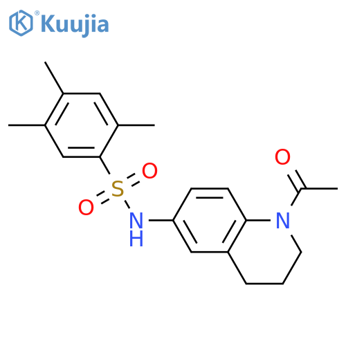 N-(1-acetyl-1,2,3,4-tetrahydroquinolin-6-yl)-2,4,5-trimethylbenzene-1-sulfonamide structure
