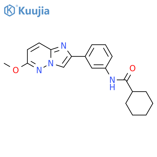 N-(3-{6-methoxyimidazo1,2-bpyridazin-2-yl}phenyl)cyclohexanecarboxamide structure